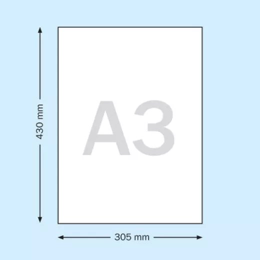 SK Rechteckstaschen, DIN A3, Format: 430 x 305 mm, schmalseite offen